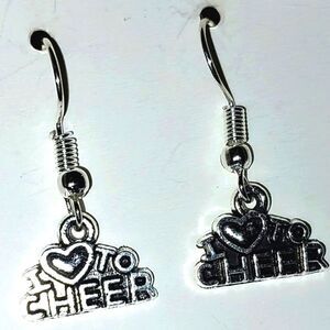Hand crafted antique cheerleader earrings